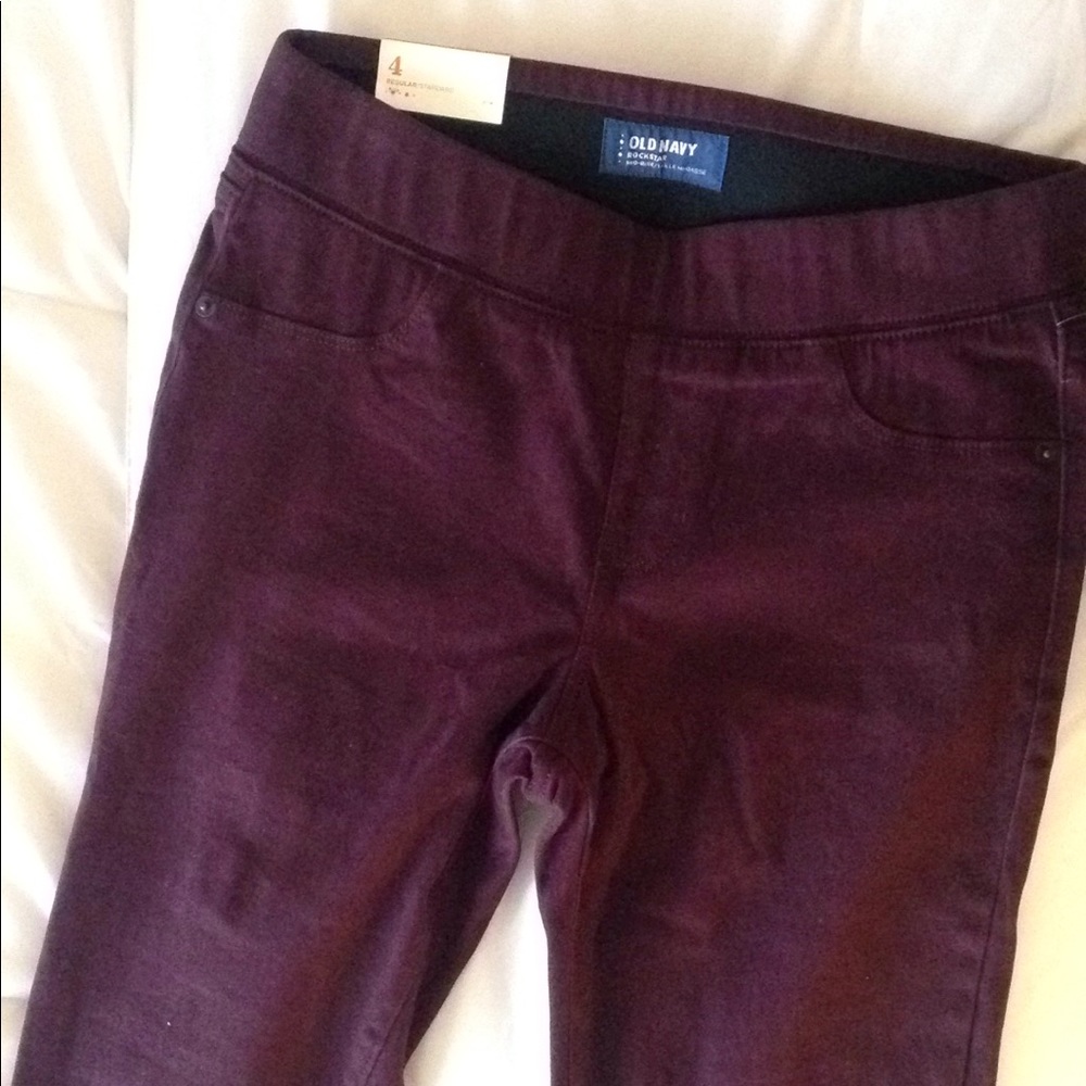 (NEW) Maroon Rockstar jeggings